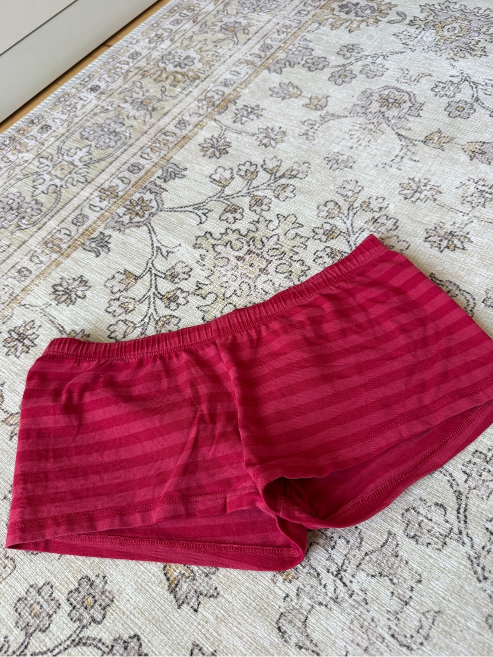 Brandy Melville Striped Boyshorts - Raspberry Pink